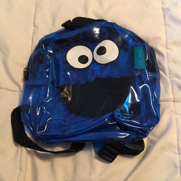 Sesame Street Handbags - Cookie Monster clear mini backpack